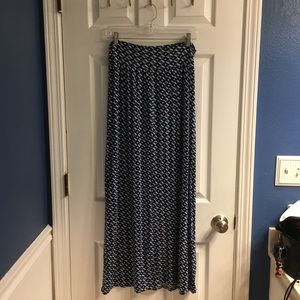 Papermoon Black/White/Blue Maxi Skirt